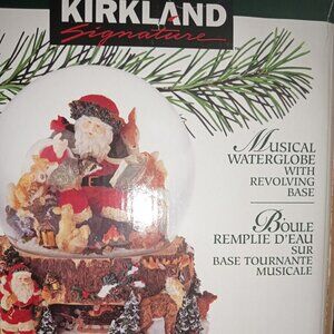 kirkland water globe witth revolving base